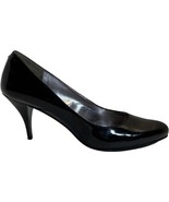 DKNYC Black Patent Pointed Toe Pump Slim Stacked Heel Pumps Stacy size 8... - $24.15