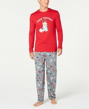 $45 Family Pajamas Matching Big &amp; Tall Happy Pawlidays Pajama Set, Size: 2XLT - £15.56 GBP