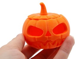 Halloween Jack-O-Lantern Decoration with Removable Lid - £6.25 GBP