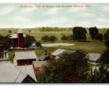Birds Eye View School Grounds Spencer Ohio OH 1916 DB Postcard V19 - $2.92