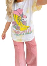 Sweet Claire graphic nashville tee in IVORY - $41.00