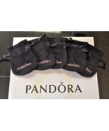 5 Pandora Jewelry Anti Tarnish Black Velvet Gift Bags Pouches Five in A Lot - £10.95 GBP