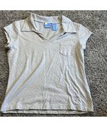 Vintage Roxy  Y2K Women’s Shirt XL  Collared V Neck Polo Top Eyelet - $456.77 MXN