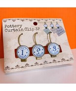 Pottery Curtain Clips (Set of 3) - Handcrafted Ceramic Home Decor Drapes... - $542.07 MXN