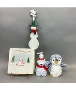 Russ Handpainted Tile &amp; Stand, B&amp;BW Polar Bear Soap 2012, Aurora Penguin... - $470.22 MXN