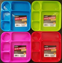 Microwave Lunch Trays Plastic 5 Sections 9.8”x9.8”, Select: Color - £2.35 GBP