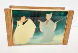 Vtg Rare Disney Cinderella Kimberly Art 2-Sided Tile Wood Napkin Holder Orig Box - £97.17 GBP