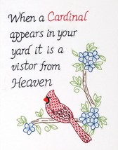 Jack Dempsey Needle Art Cardinal 11in x 14in Sampler - $109.57 MXN