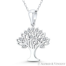 Tree-of-Life Knowledge Etz Chaim CZ Crystal 30x20mm .925 Sterling Silver Pendant - $28.50+