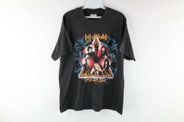 Vtg 80s Mens XL Faded Def Leppard Hysteria 1988 Tour Double Sided T-Shirt USA - £131.41 GBP