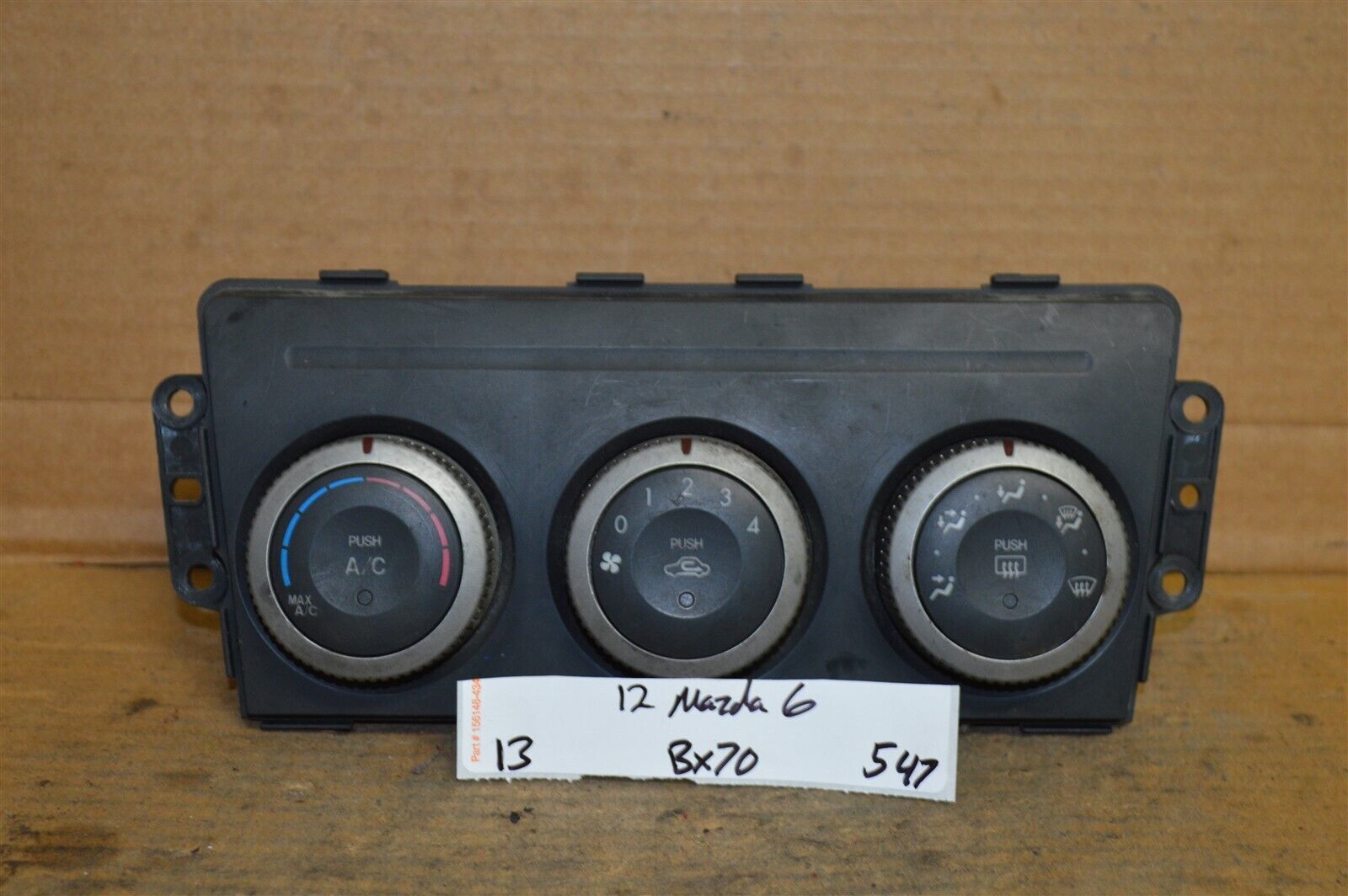 09-13 Mazda 6 Temperature AC Climate GS3L61190E Control 547-13 bx70  - $4.99