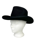 Vintage Texas Hatters Hi-Roller Black Hat Western Cowboy - Size 7 22&quot; - $332.45