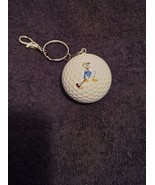 Donald Duck Golfing Keychain Golf Ball with Clip - £11.01 GBP