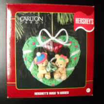 Carlton Cards Heirloom Christmas Ornament 1996 Hershey's Hugs 'N Kisses Boxed - $16.99