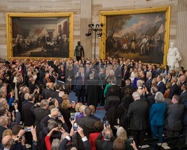 PRESIDENT DONALD TRUMP BEING SWORN IN 2025 INAUGURATION 8X10 PHOTO - $11.32