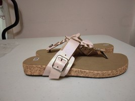 New Women&#39;s Cork Thong Sandals Flip Flop Size 42 Pastel Pink US 9.5 - £23.46 GBP