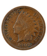 1908-S Indian Cent 1C Fine Condition Great Indian Head Penny! - £102.67 GBP
