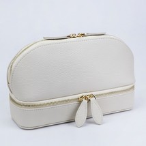 Personalized Cosmetic Bag Pu Leather Women Travel Makeup Bag with Jewelry Organi - £58.13 GBP