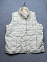 Talbots Puffer Vest Womens Insulated Goose Down Plus Size 1X Lightweight Ivory - £28.54 GBP