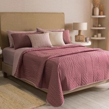 BLUSH COLOR SPECIAL FABRIC REVERSIBLE ULTRASLIM COMFORTER SET 1 PCS QUEE... - $49.49