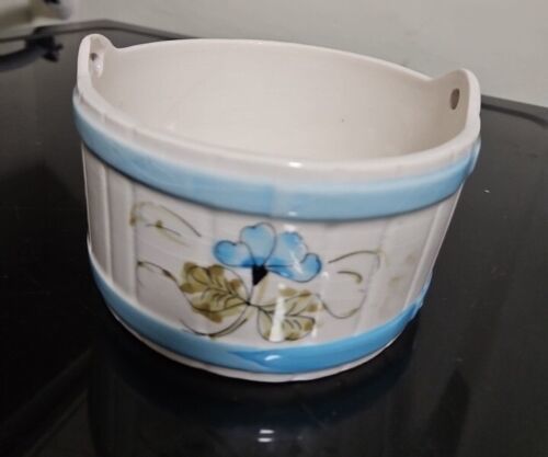 Vintage 1980 F.T.D.A. planter holder flower basket Selca Portugal  6&quot; diam - $4.94