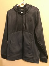 Men&#39;s Under Armour Stormfleece Coldgear zip hoodie Gray Medium M NWOT New - $32.90