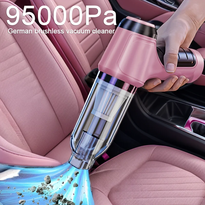 95000PA Portable Wireless Car Vacuum Cleaner Mini Handheld Cleaner for Home - £29.54 GBP+