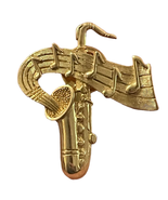 Jonette Jewelry JJ Gold Tone Saxophone Music Notes Pin Brooch Novelty Si... - £11.75 GBP