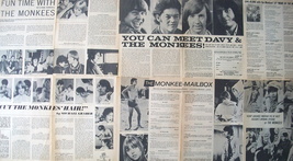 The Monkees ~ Twenty (20) B&amp;W Vintage Articles From 1967-1968 ~ B2 Clippings - £8.54 GBP