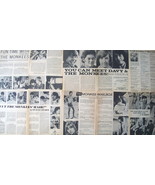 THE MONKEES ~ Twenty (20) B&amp;W Vintage ARTICLES from 1967-1968 ~ B2 Clipp... - £8.68 GBP