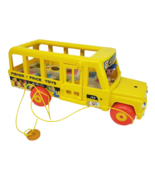 VINTAGE FISHER PRICE PLAY FAMILY LITTLE PEOPLE SCHOOL BUS PULL STRING #1... - £36.68 GBP