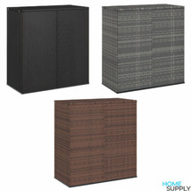 Outdoor Garden Patio Poly Rattan Large Cushion Storage Box Chest Unit Ca... - $211.69+