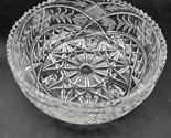 Vintage IMPERLUX 3-Footed Bowl - Cut Lead Crystal Flower - Made In West ... - $31.29