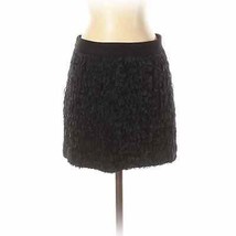 J CREW Womens Solid Black Organza Ribbon Mini Skirt - Size Zero - £23.18 GBP