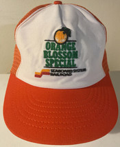 Rare Vintage Embroidered Orange Blossom Special Seaboard System Railroad Hat Cap - £43.01 GBP