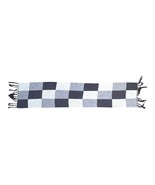The Scarf Group Lambswool Angora Checkered Scarf Gray Black 75% Wool Vin... - $628.24 MXN
