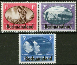 ZAYIX Bechuanaland 137b-139b MNH South Africa Overprint WWII Military 062723S69 - £1.18 GBP