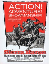 Sierra Baron 1958 ORIGINAL Vintage 9x12 Industry Ad Brian Keith Rita Gam - £19.54 GBP