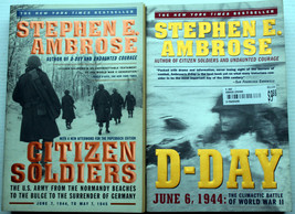 Lot 3 Stephen E Ambrose Eto Wwii History Citzen Soldiers ~D-DAY~THE Wild Blue - £5.55 GBP