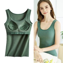 Sleeveless Thermal Vest Warm Underwear Women Bottoming Shirt Padded Tank... - £19.14 GBP