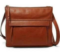Fossil Aida Crossbody Brown Leather Handbag Bag SHB2011210 NWT $198 Retail FS - £74.10 GBP