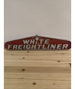 Vintage 1970s White Freightliner Hood Emblem Badge Red Chrome Original W... - $551.46 CAD