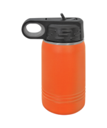 Orange 12oz Double Wall Insulated Stainless Steel Sport Bottle  Flip Top... - £13.82 GBP