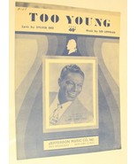 Vintage Too Young Sheet Music 1951 Nat King Cole - £4.67 GBP