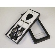 ELEGANT Suspenders Clip on and Button Option for Slacks or Suit Pants White image 2