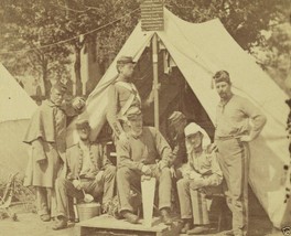 Union 7th New York State Militia troops in camp hats New 8x10 US Civil War Photo - £7.02 GBP