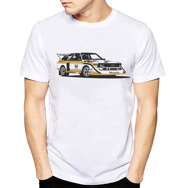 Audi Quattro Rally Group B Historical Rally white T-Shirt - $17.82+