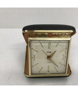 Vintage wind up travel alarm clock in hard case sold as is for parts - $27.15 CAD