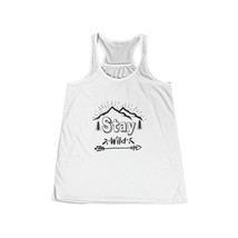 Women&#39;s Flowy Racerback Tank: Stay Wild in Nature&#39;s Embrace - £33.71 GBP