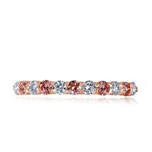 0.75 Karat Rund Kunstdiamanten Grown Diamant Ehering 14k Rose Gold (11 S... - $490.72+